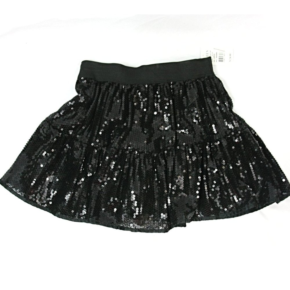 NEW Beautees Sequined Skater Girls Mini Skirt